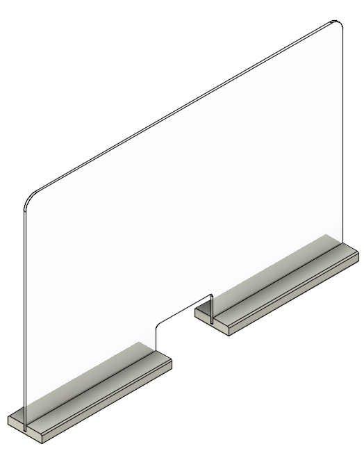 Plexiglas-Schutzscheibe gegen Infektion Coronavirus